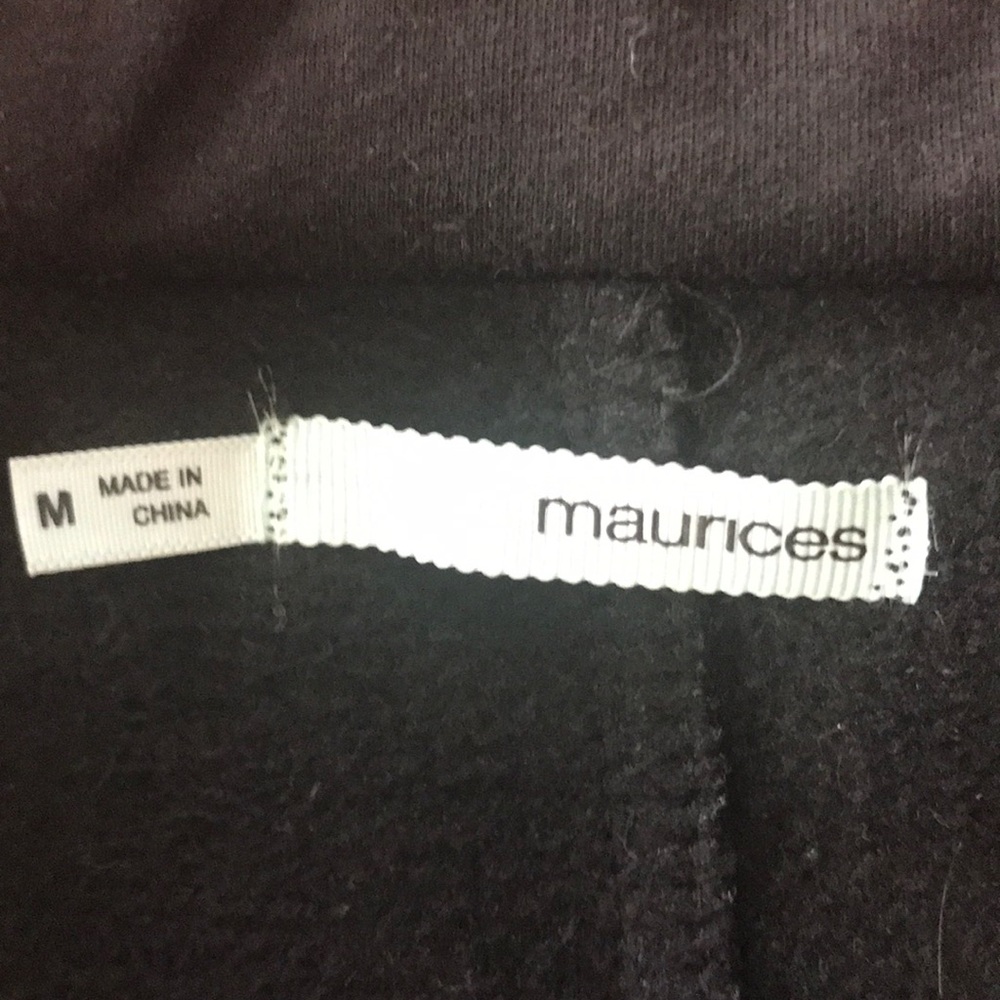 Maurice’s black pea coat with hood - Picture 3 of 5